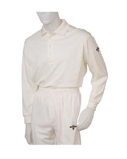 Dukes Pique Long Sleeve Cricket Shirt  